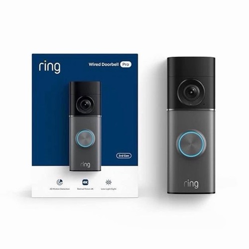 Ring wired doorbell pro - wired, 4k