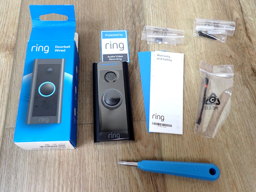 New ring doorbell wired black - ring,