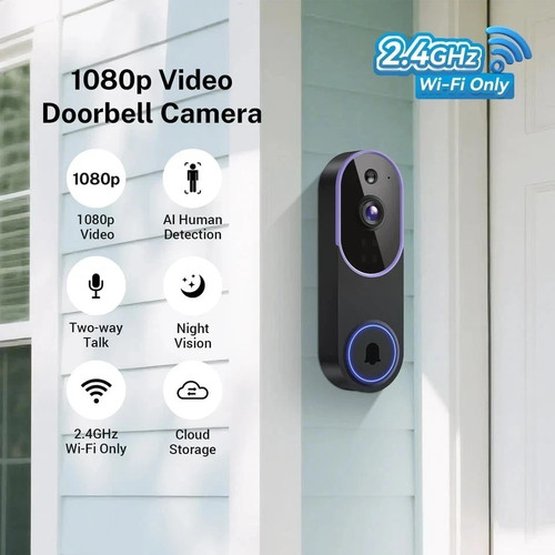 Wifi ring doorbell - 1080p, hd