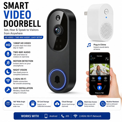 Ring video doorbell - video, hd