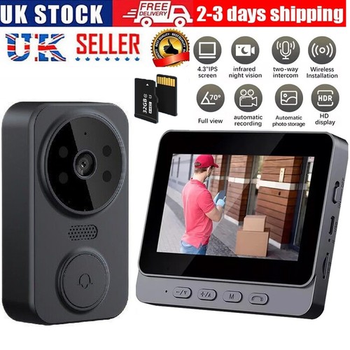 Wireless wifi video doorbell - wireless,